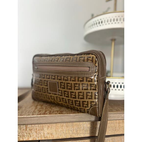 FENDI Vintage Zucca Monogram Crossbody/ Shoulder Bag - Picture 2 of 12